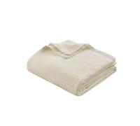 Madison Park Liquid Cotton Luxury Blanket Premium Soft Cozy 100% Ring Spun Cotton For Bed, Couch or Sofa, Full/Queen, Ivory