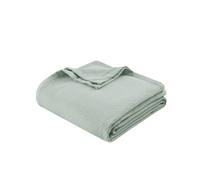 Madison Park Liquid Cotton Luxury Blanket Premium Soft Cozy 100% Ring Spun Cotton For Bed, Couch or Sofa, Full/Queen, Sea Foam