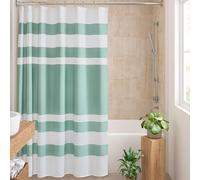Madison Park Premium Spa Quality Modern Shower Curtains for Bathroom, Polyester, Aqua, 72" W x 72" L (Pack of 1)