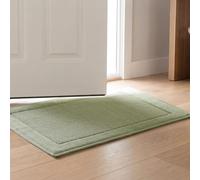 Madison Park Sanctuary 100% Cotton Non-Slip Bath Rug for Bathroom, Bedroom & Entryway, 17x24 Inch Low-Profile Soft Absorbent Woven Bathroom Rug, Machine Washable, Sage Green