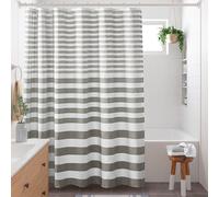 Madison Park Shower Curtain Spa Waffle Weave Shower Curtain for Bathroom 3M Scotchgard Moisture Management, Spa Quality Modern Shower Curtains for Bathroom, Standard 72x72 Grey Ombre