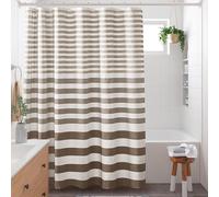 Madison Park Shower Curtain Spa Waffle Weave Shower Curtain for Bathroom 3M Scotchgard Moisture Management, Spa Quality Modern Shower Curtains for Bathroom, Standard 72x72 Taupe Ombre