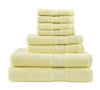 Madison Park Signature 800GSM 100% Cotton Luxurious Bath Towel Set Highly Absorbent, Quick Dry, Hotel & Spa Quality for Bathroom, Multi-Sizes, Yellow 8 Piece