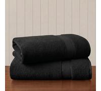 Madison Park Signature 800GSM 100% Cotton Luxurious Bath Towel Set Highly Absorbent, Quick Dry, Hotel & Spa Quality for Bathroom, Oversized Bath Sheet Set 34"x 68", Black 2 Piece
