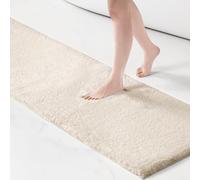 Madison Park Signature Marshmallow Bathroom Rug Non Slip, Luxrurious Plush Bath Mat, Absorbent, Quick Dry, Spa Design Bath Room Décor, 24x72, Taupe