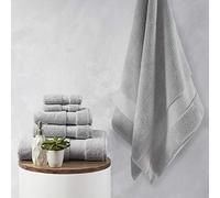 Madison Park Signature Splendor Luxury 100% Cotton Bathroom Towel Set - Soft, Plush 1000 GSM Heavyweight Hotel Quality, Zero Twist, Highly Absorbent, Quick Dry, Multi Sizes, Grey 6 Piece