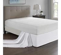 Madison Park Simple Fit Bedskirt, 6" W x 236" L + 26" D, White