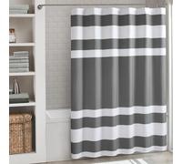 Madison Park Spa Waffle Fabric Shower Curtain Extra Long Spa Quality Bathroom Shower Curtain 72 x 84 Inch Height Charcoal