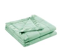 Madison Park Windom Down Alternative Blanket, Premium 3M Scotchgard Moisture Wicking Treatment, Lightweight and Soft Bed Cover For All Season, Satin Trim, Seafoam Full/Queen