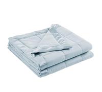 Madison Park Windom Down Alternative Blanket, Premium 3M Scotchgard Moisture Wicking Treatment, Lightweight and Soft Bed Cover For All Season, Satin Trim, Blue Twin