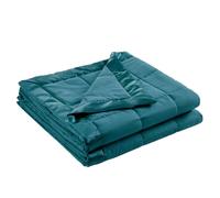 Madison Park Windom Down Alternative Blanket, Premium 3M Scotchgard Moisture Wicking Treatment, Lightweight and Soft Bed Cover For All Season, Satin Trim, Teal Twin