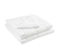 Madison Park Windom Down Alternative Blanket, Premium 3M Scotchgard Moisture Wicking Treatment, Lightweight and Soft Bed Cover For All Season, Satin Trim, White Twin