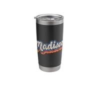 Madison Personalized Name Shirt Custom Lettering 70's Stainless Steel Insulated Tumbler
