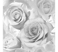 Madison Rose Glitter Wallpaper Muriva Light Grey One Size