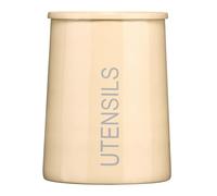 Madison Stainless Steel Utensils Holder Cream Enamel Conical Kitchen Organiser