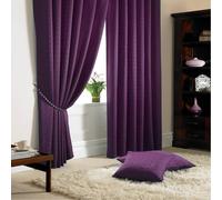 Essential Living Adiso Pencil Pleat Taped Top Curtains Purple 229cm x 274cm