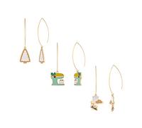 MADISON TYLER Christmas 3PCS Dangle Earrings Set for Women | Cute Pave Rhinestone Snowman Christmas Stocking | Tree Jewelry Set | Xmas Holiday Earrings Gifts for Girls, Zinc, Rhinestone