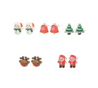 Madison Tyler Christmas Earring Set for Women | Cute Xmas Earrings for Women | Small Snowman Bear Santa Claus Snowflake Reindeer Stud Holiday Earrings Jewelry Hypoallergenic, Zinc, Rhinestone