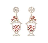 Madison Tyler Christmas Earrings for Women | Xmas Red Bow Noel Santa Claus Pink Bear Socks House Nutcracker Candy Beanie Sweater Gingerbread Man Espresso Martini Earrings Holiday Jewelry, Zinc