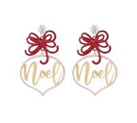 Madison Tyler Christmas Earrings for Women | Xmas Red Bow Noel Santa Claus Pink Bear Socks House Nutcracker Candy Beanie Sweater Gingerbread Man Espresso Martini Earrings Holiday Jewelry, Zinc