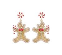 Madison Tyler Christmas Earrings for Women | Xmas Red Bow Noel Santa Claus Pink Bear Socks House Nutcracker Candy Beanie Sweater Gingerbread Man Espresso Martini Earrings Holiday Jewelry, Zinc