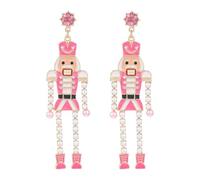 Madison Tyler Christmas Earrings for Women | Xmas Red Bow Noel Santa Claus Pink Bear Socks House Nutcracker Candy Beanie Sweater Gingerbread Man Espresso Martini Earrings Holiday Jewelry, Zinc