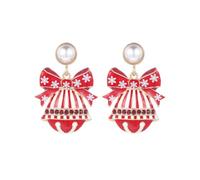 Madison Tyler Christmas Earrings for Women | Xmas Red Bow Noel Santa Claus Pink Bear Socks House Nutcracker Candy Beanie Sweater Gingerbread Man Espresso Martini Earrings Holiday Jewelry, Zinc