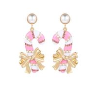Madison Tyler Christmas Earrings for Women | Xmas Red Bow Noel Santa Claus Pink Bear Socks House Nutcracker Candy Beanie Sweater Gingerbread Man Espresso Martini Earrings Holiday Jewelry, Zinc