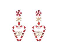 Madison Tyler Christmas Earrings for Women | Xmas Red Bow Noel Santa Claus Pink Bear Socks House Nutcracker Candy Beanie Sweater Gingerbread Man Espresso Martini Earrings Holiday Jewelry, Zinc