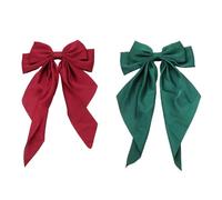 Madison Tyler Christmas Hair Bows Accessories | 2 Pcs Christmas Hair Clips for Women | Large Bow Hair Barrettes Clips for Thick and Thin Hair | Big Xmas Holiday Hair Clips