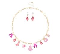 Madison Tyler Christmas Layered Necklace Set for Women | Statement Jingle Bells Jewelry | Dangle Bells Bow Earrings | Xmas Holiday Necklaces Gifts for Girls, Metal, Rhinestone