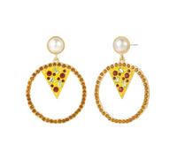 MADISON TYLER Cute Funny Dangle Earrings for Women | Carrot Watering Bottle Flower Hot Dog Ice Cream Pizza Basket Food Earrings Jewelry Gifts for Women, Crystal, Rhinestone