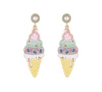 MADISON TYLER Cute Funny Dangle Earrings for Women | Carrot Watering Bottle Flower Hot Dog Ice Cream Pizza Basket Food Earrings Jewelry Gifts for Women, Zinc, Rhinestone