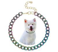 Madison Tyler Dog Chains Necklace | Adjustable Cuban Link Durable Dog Necklace | Cute Fashion Pet Collar | Light Metal Jewelry Bold Chain Puppy Accessories | Pet Necklace Gift 14 inches