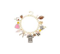 Madison Tyler Football Bracelet for Women | Sport Gold Plated Adjustable Chain Bracelet | Game Day Jersey Go Team Shoes Goalkeeper Helmets Charm Bracelet Jewelry for Fans, 6.5 Inches, Rhinestone