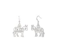 Madison Tyler Hypoallergenic Earrings | Dangle Earring | Silver Earrings for Women | Americana Vote Earrings | Drop Earring for Women Trendy | Patriotic Earrings Jewelry Gifts, Zinc, crystal