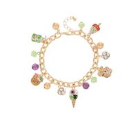 Madison Tyler Summerween Bracelet for Women | Eyeball Ice Cream Ghost Palm Tree Sun Umbrella Starfish Swimming Ring Charm Bracelet Halloween Holiday Jewelry, 7.25 Inches, Rhinestone