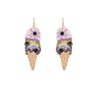 Madison Tyler Summerween Earring for Women | Coconut Pumpkin Swimming Ring Diving Mask Ghost Eyeball Ice Cream Dangle Earrings | Summer Halloween Party Holiday Jewelry, Zinc, Rhinestone