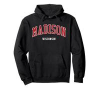 Madison Wisconsin College University Style Pullover Hoodie