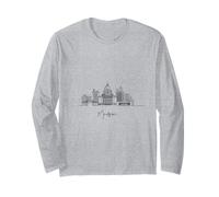 Madison Wisconsin Skyline US Travel Souvenirs Cityscape Long Sleeve T-Shirt
