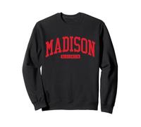 Madison Wisconsin WI College University Style Red Sweatshirt