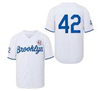 Madjus Men's Black Legend 42 Button Down Jersey 90s Hip Hop Baseball Jersey Stitched, White, Medium