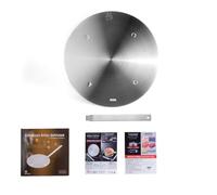 Madlife Garage 28CM Heat Diffuser Plate,Stainless Steel Heat Diffuser Plate with Detachable Handle for Milk Coffee Cookware Induction Hob Simmer Ring Plate