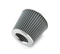 Madlife Garage Universal Car Air Filter High Power Sports Mesh Cone Air Intake Filter Chrome Finish for Car Automobile Racing