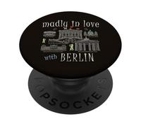 Madly in love with Berlin, hand-drawn sights, Germany PopSockets Adhesive PopGrip