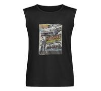 Madmax Movie Film V8 Interceptor Pursuit Car Police Freedom Fighter Bad Sleeveless T-Shirt Black Unisex Mens Vest Tank Tops Tee M