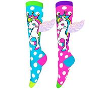 MADMIA Flying Unicorn Socks, Adorable Knee-High Socks With Holographic Wings, Multi, 6-18 Years, Multi, 6-18 Years