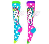 MADMIA Flying Unicorn Socks, Adorable Knee-High Socks With Holographic Wings, Multi, 6-18 Years, Multi, 6-18 Years