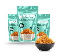 Madmix Baked Bhujia- Pudina Picnic | Jowar Millet Bhujiya | Diabetic Snacks | Sugar free Healthy Snacks | No Preservatives, Palm oil, Trans Fat | Pack of 3 (125g X 3)