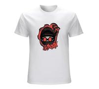 Madness Combat Hank Head Graffiti T-Shirt Men Clothing Plain T Shirts Men T Shirt for Men White M